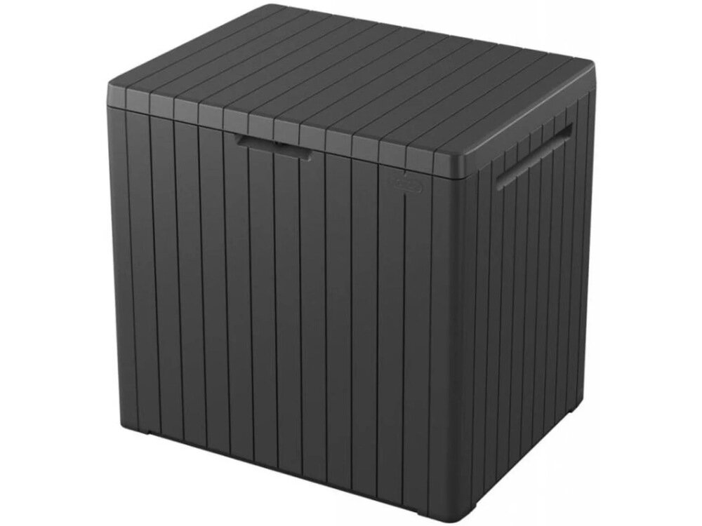 Skrzynia ogrodowa KETER City Storage Box 113l Brązowy funkcjonalny produkt schowek dodatkowe miejsce do siedzenia maksymalny nacisk an pokrywę do 100 kg