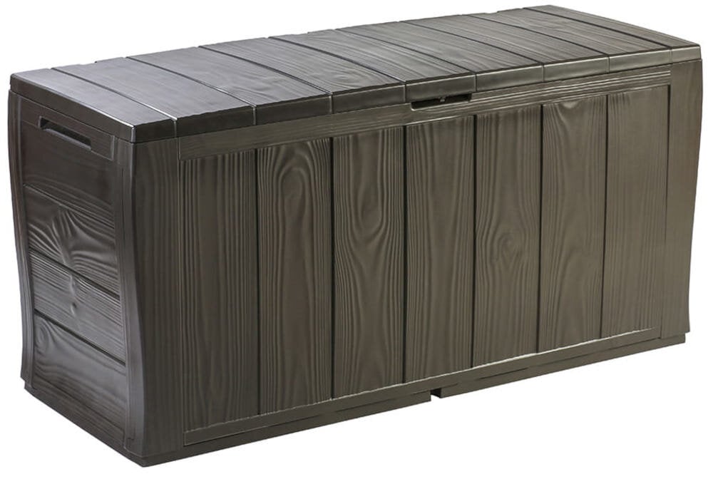 Skrzynia ogrodowa KETER Sherwood Storage Box 270 L Brązowy mocna wytrzymała pięknie zaprojektowana estetycznie wykończona