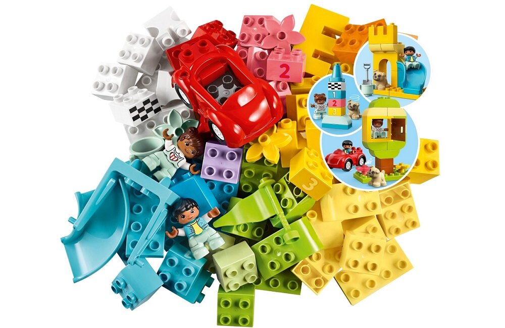 LEGO Duplo Pudełko z klockami Deluxe 10914 85 elementów ciekawe konstrukcje