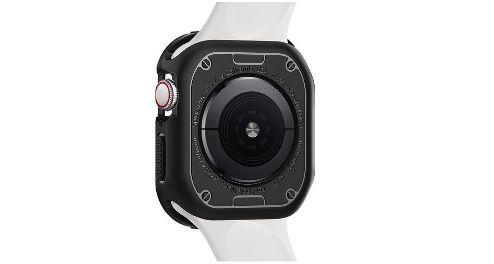 Etui SPIGEN Rugged Armor do Apple Watch 4 5 (44 mm) Czarny widok tył