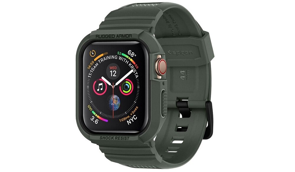 Etui SPIGEN Rugged Armor Pro do Apple Watch pasek smartwatch czarny black wygoda