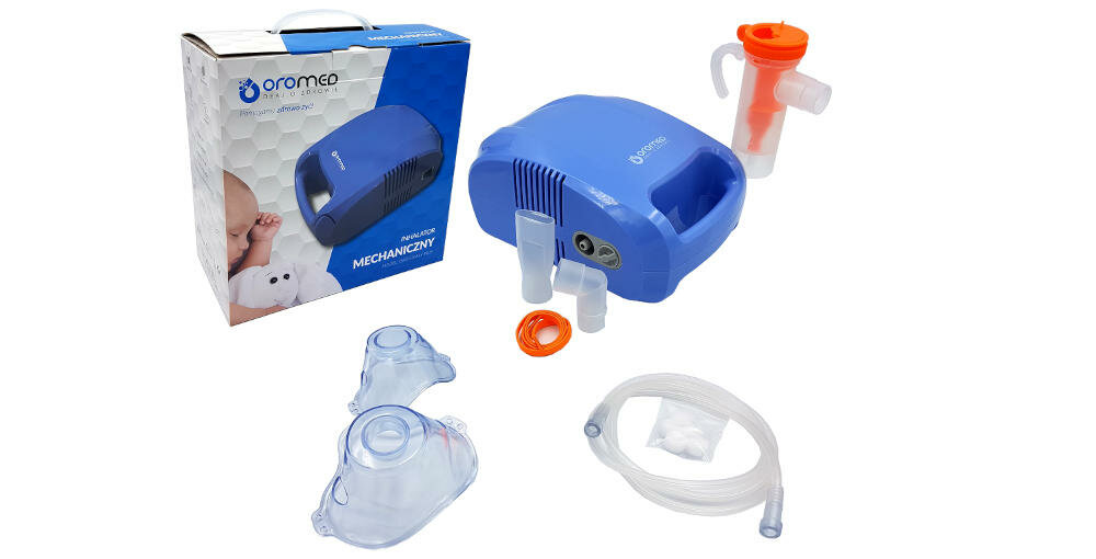 ORO-MED-Family inhalator zestaw urządzenie przewód powietrzny maska dorosły dziecko końcówka nos usta filtry kompresor instrukcja karta gwarancyjna