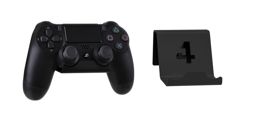Zestaw uchwytów 4MOUNT do konsoli PS4 Slim czarny widok uchwyt kontroler