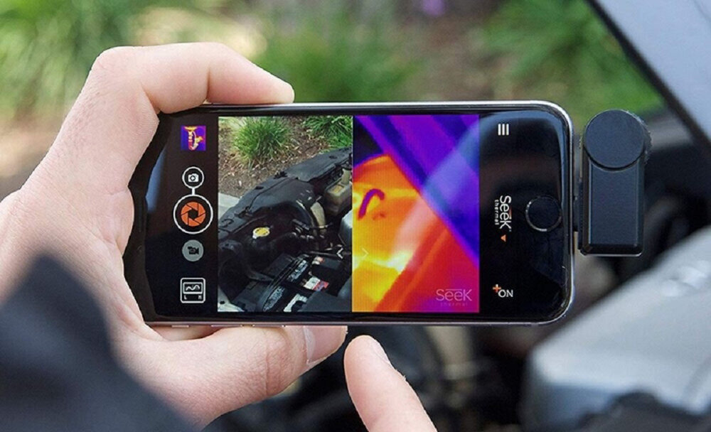 Kamera termowizyjna SEEK THERMAL Compact XR iOS (LT-AAA) kompatybilność podłączenie system złącze zasilanie aplikacja zdjęcia nagrania format