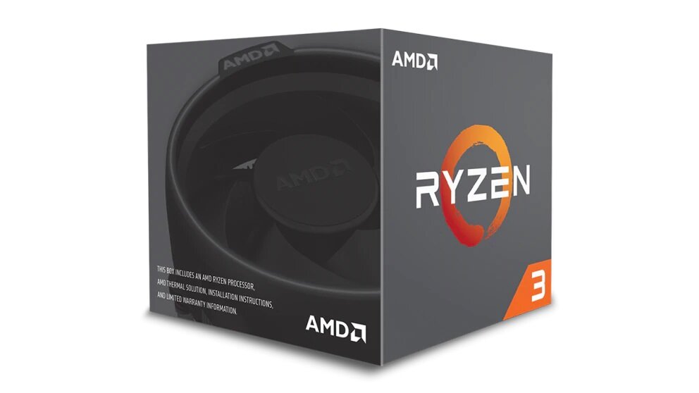Procesor AMD Ryzen 3 1200 - wygląd ogólny 1080p taktowanie 3,1 GHz 3,4GHz cztery rdzenie