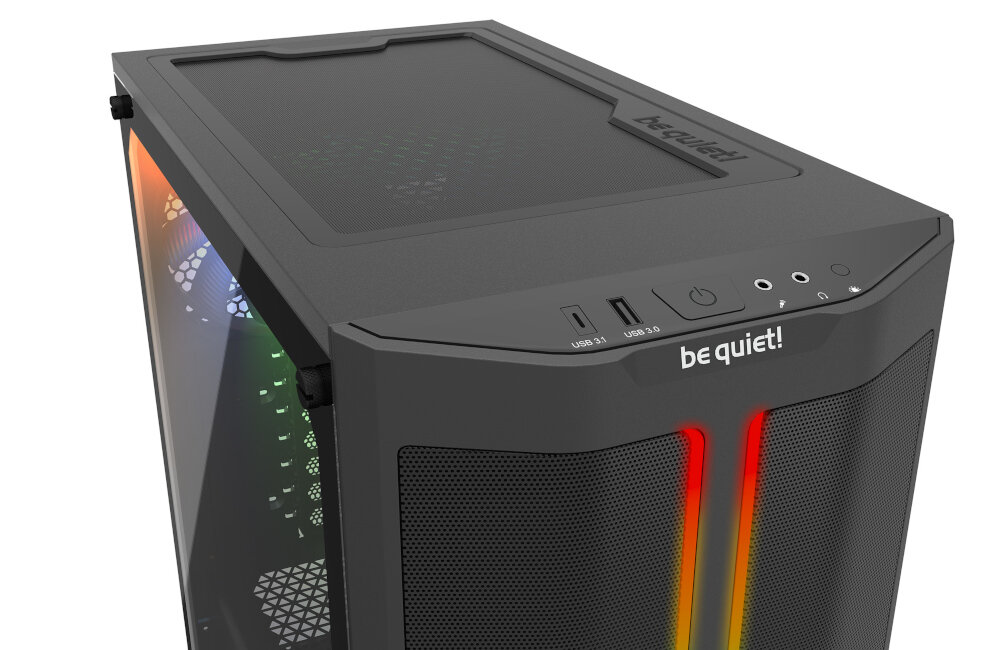 Obudowa BE QUIET! Pure Base 500DX zatoki sloty gniazdo USB wejście mikrofonowe słuchawkowe gniazdo FireWire