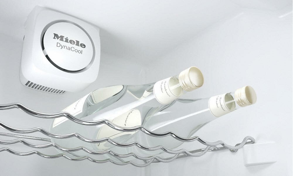 MIELE-KFN-29162-D lodówka design funkcjonalność stal półka szklane butelki