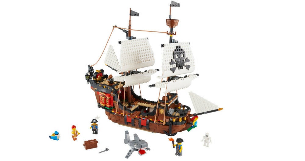 LEGO Creator 3w1 Statek piracki 31109 zawartość zestawu