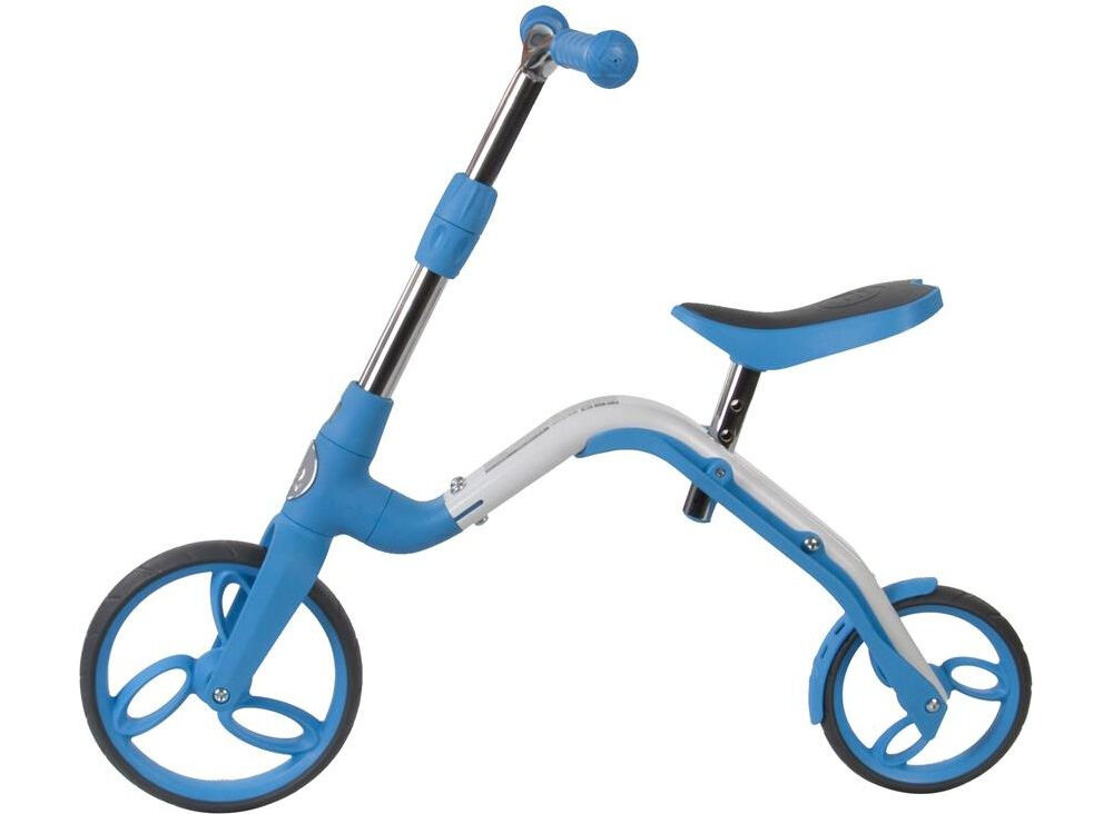 Rowerek biegowy SUN BABY Evo 360 2w1 Niebieski z wysokojakościowych tworzyw sztucznych lekka konstrukcja waga 3,2 kg mobilność