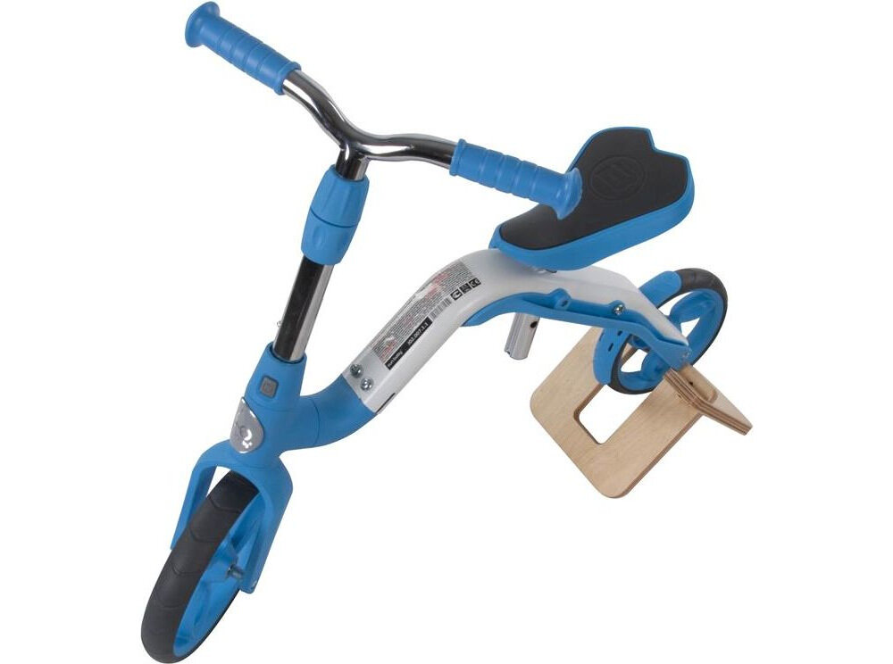 Rowerek biegowy SUN BABY Evo 360 2w1 Niebieski wygodne siodełko  wykończone gumowym obiciem komfort podróżowania trójstopniowa regulacja siodełka w zakresie 33-40 cm dla dzieci w wieku od 3 do 5 lat maksymalne obciążenie do 20 kg