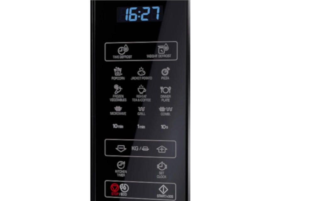 SHARP-YC-MG02E-B kuchenka mikrofalowa panel sterowanie programator timer