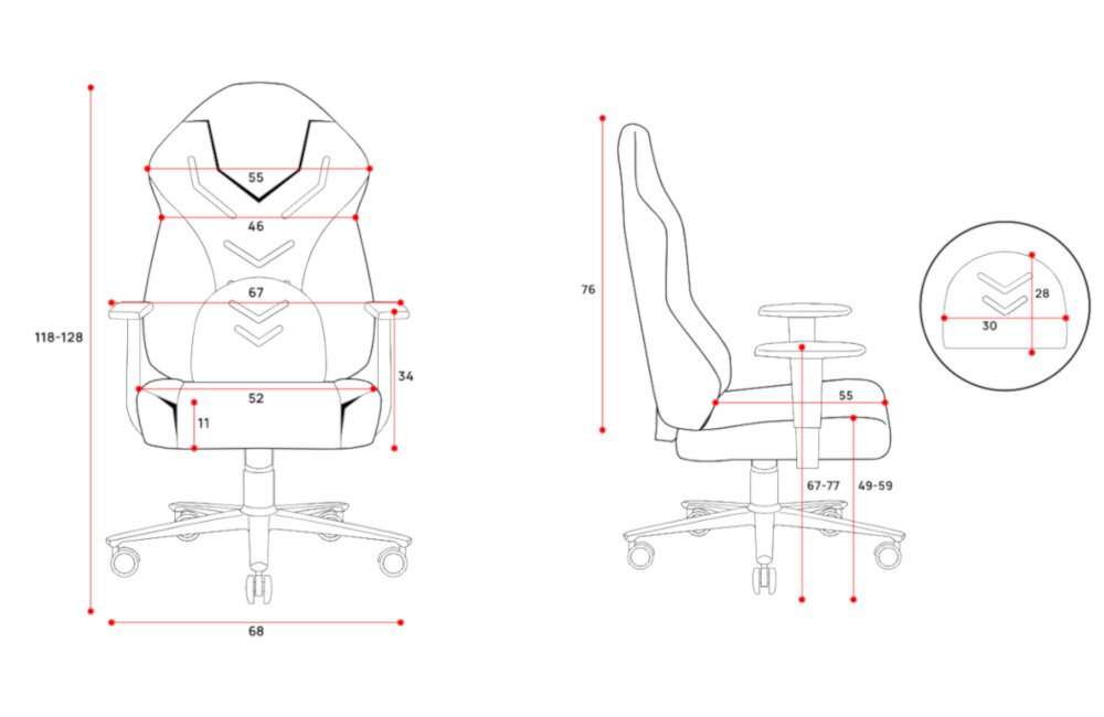 Fotel DIABLO CHAIRS X-Gamer 2.0 (L) Czarny ekoskóra 