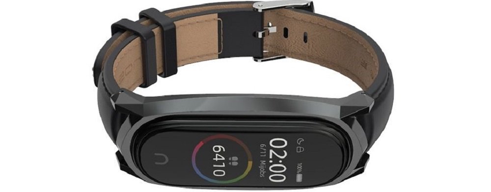 PASEK TECH-PROTECT HERMS XIAOMI MI BAND 5 brown smartwatch akcesoria zegarek jakość skóra naturalna
