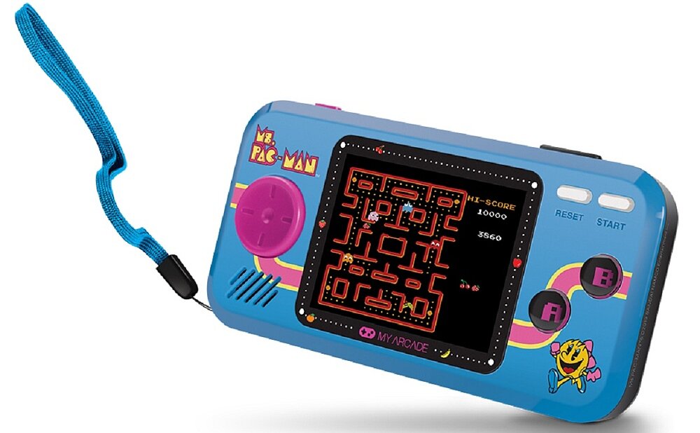 Konsola MY ARCADE Pocket Player Ms. Pac-Man gry ekran bateria przyciski sterowanie retro