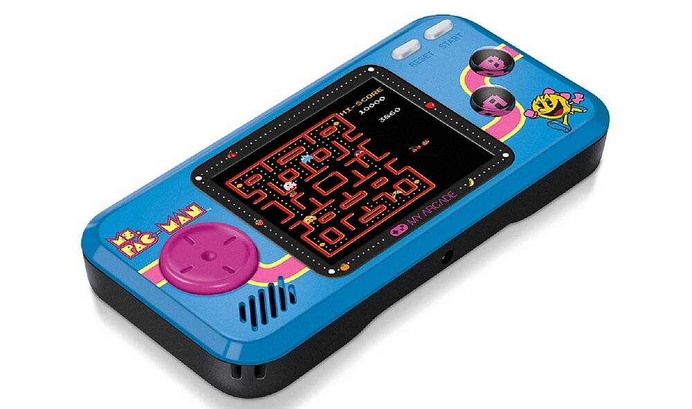 Konsola MY ARCADE Pocket Player Ms. Pac-Man gry ekran bateria przyciski sterowanie retro