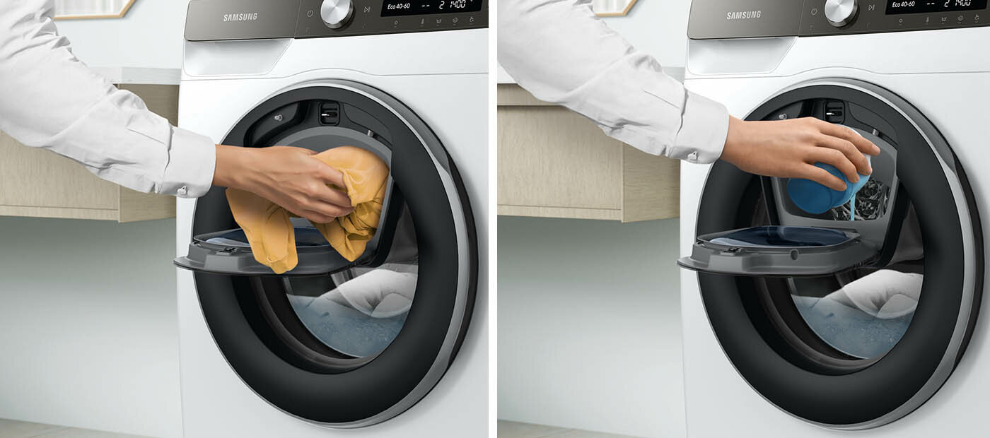  Dodatkowe drzwi AddWash™ dokładasz pranie lub detergent