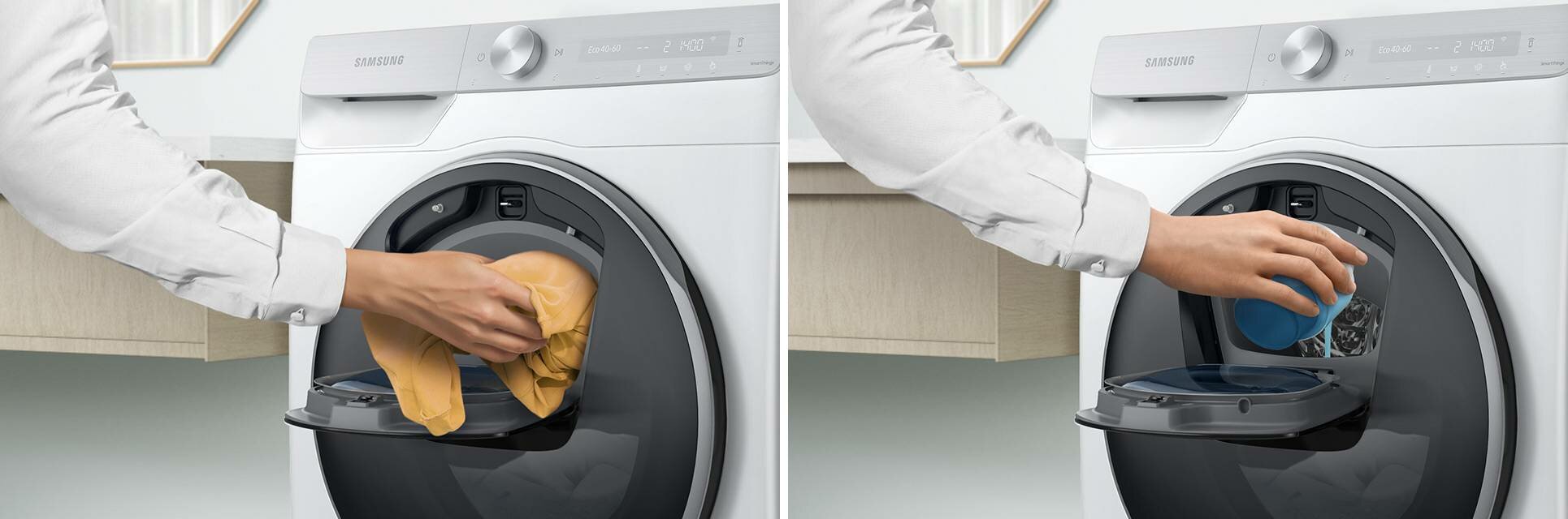 Możliwość dodania zapomnianych ubrań w trakcie prania 