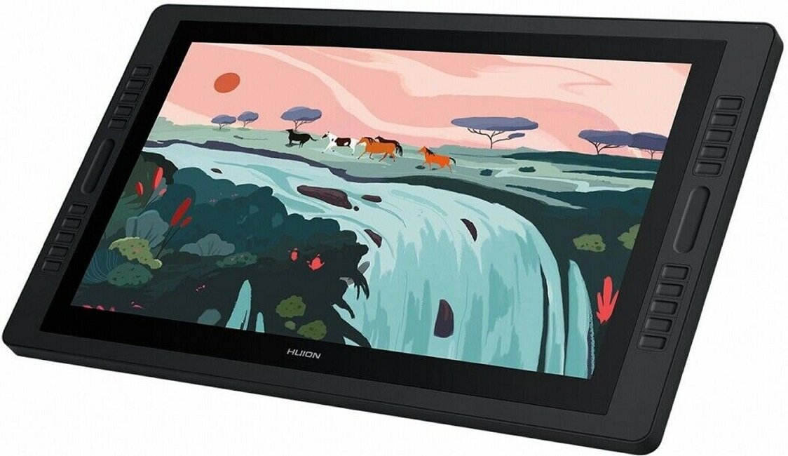 Tablet graficzny HUION Kamvas Pro 24 - wyjątkowo ostry obraz 23,8 cala rozdzielczość 2560 x 1440