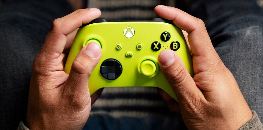 КОНТРОЛЕР СЕРІЯ XBOX X Дротовий ЧОРНИЙ вид скосу