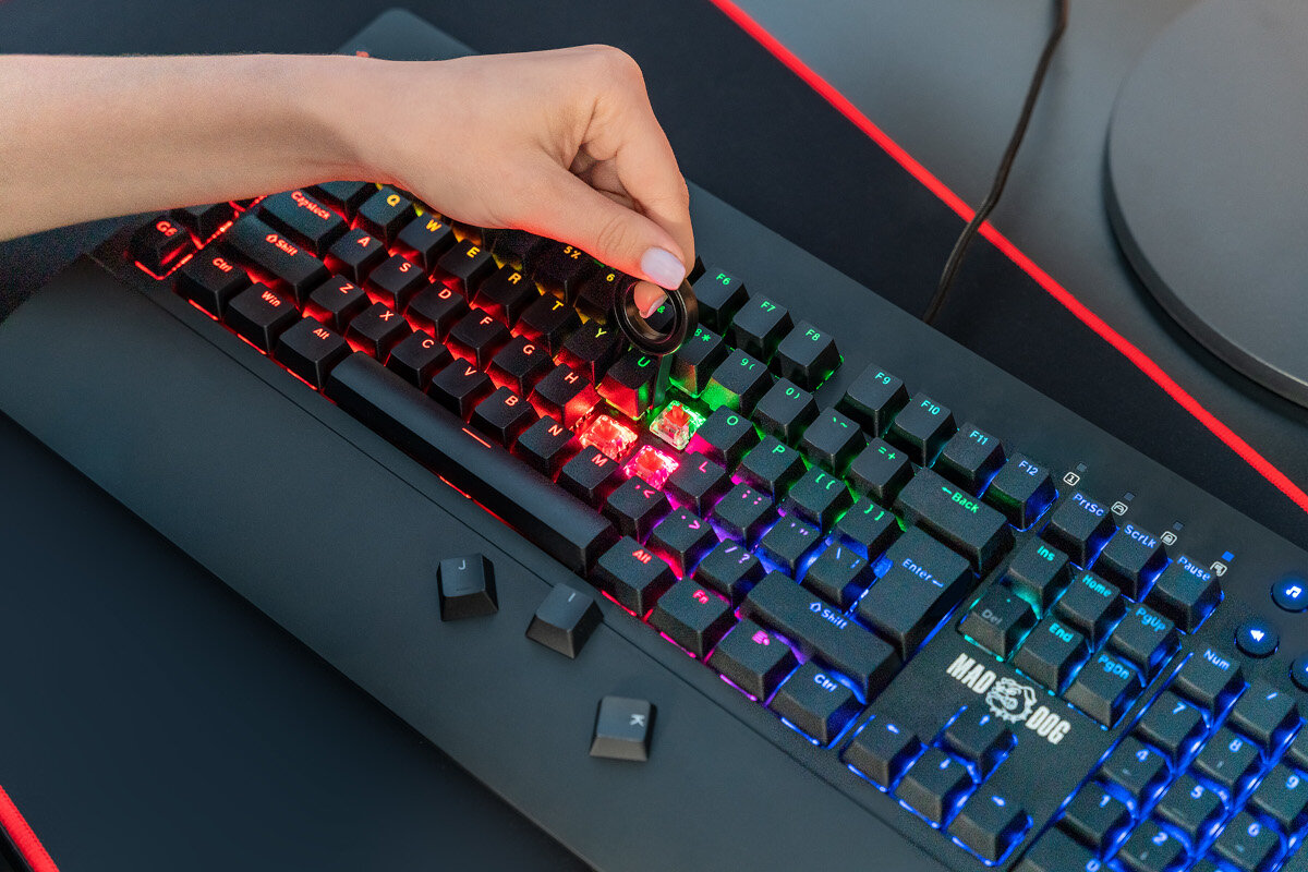 Klawiatura MAD DOG GK950 Red Kailh RGB podswietlenie rgb