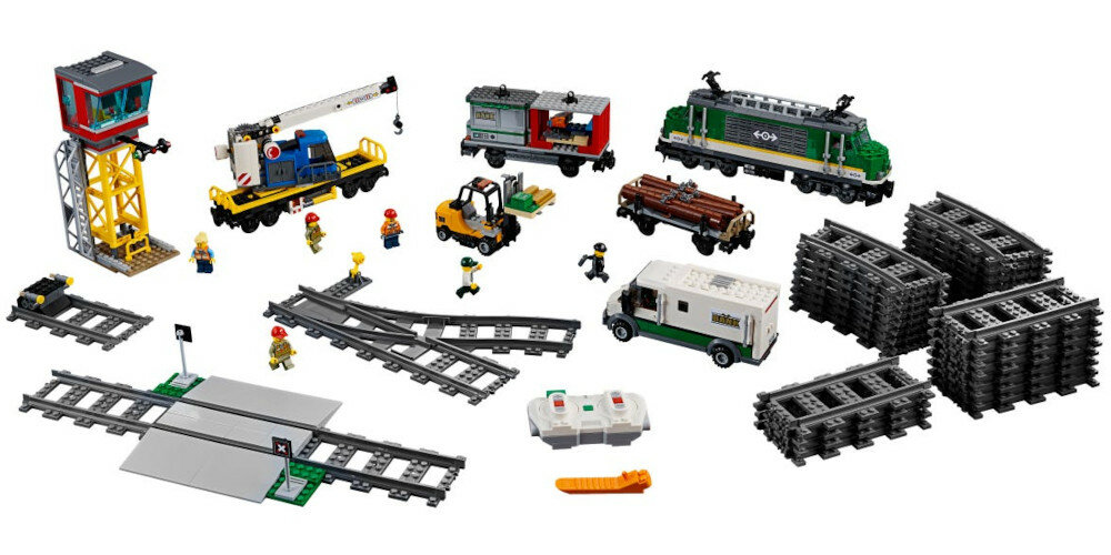 LEGO City Pociąg towarowy 60198 zabawa kreatywnosc
