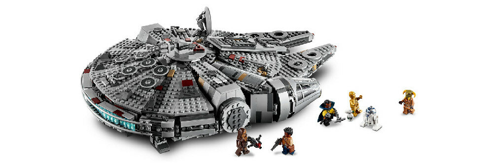 LEGO Star Wars Sokół Millennium 75257 wymiar pamiątka filmowa