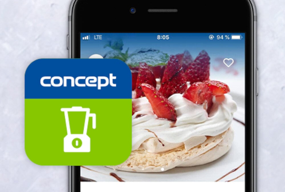 Robot kuchenny CONCEPT Cube RM3000 800W z blenderem kielichowym aplikacja Concept Cooking iOS android