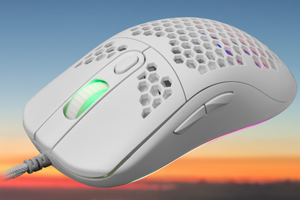 Mysz WHITESHARK Galahad-W gaming disagn wyglśd DPI minimalistyczny sensor gra gracz wyposażenie