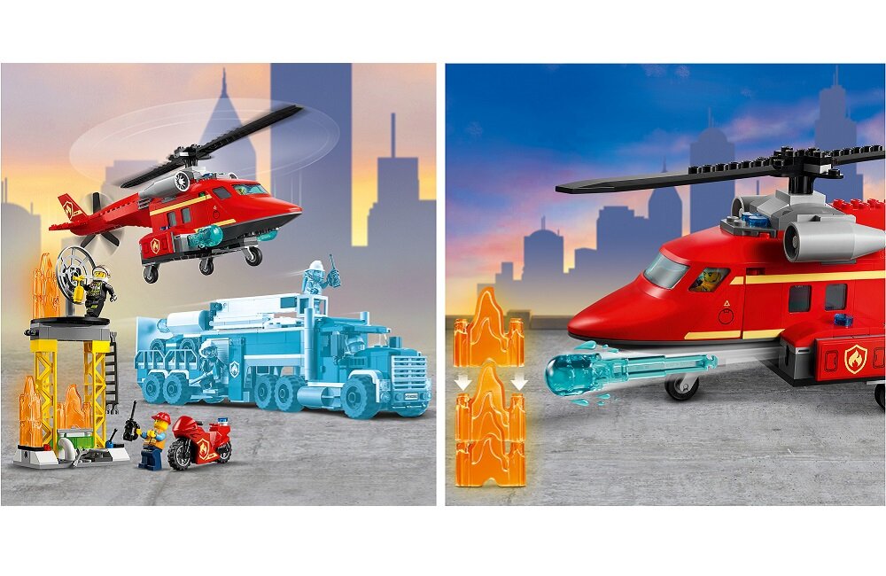 LEGO City Strażacki helikopter ratunkowy 60281 LEGO City Adventures 212 elementów wyzwanie dla małych konstruktorów