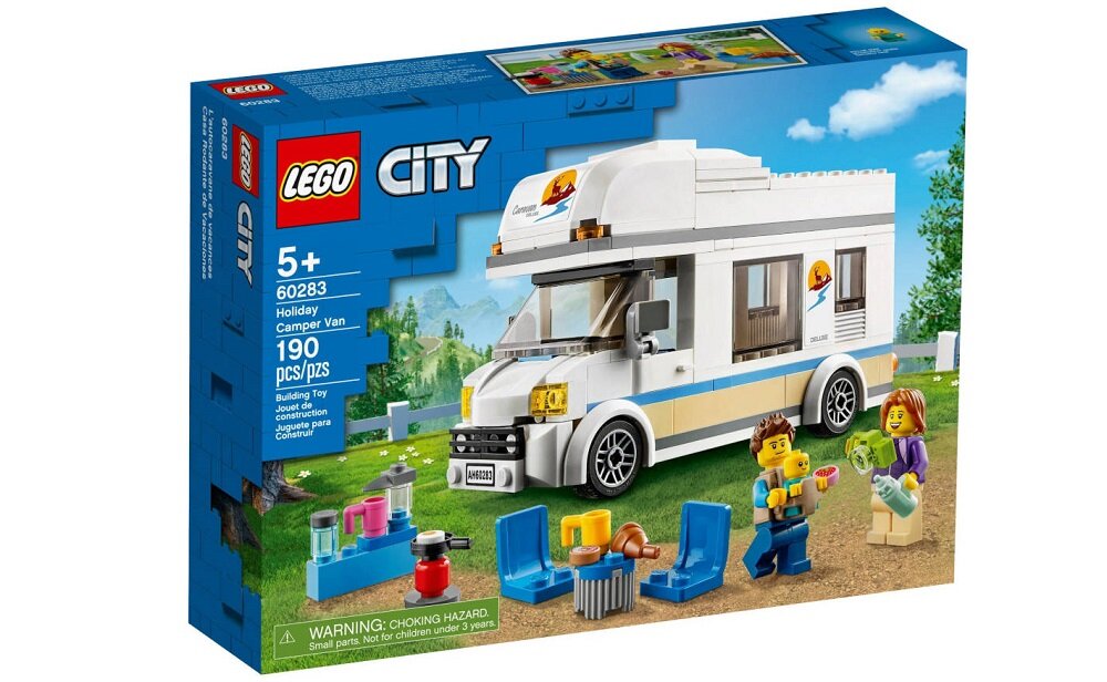 LEGO City Wakacyjny Kamper 60283 - wygląd ogólny pudełko 190 elementów trwałość i odporność na uszkodzenia