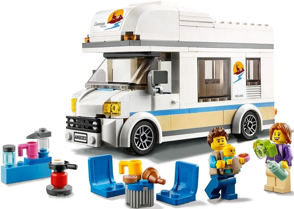 LEGO City Wakacyjny Kamper 60283 - wyposażenie kampera figurki komfort zabawy