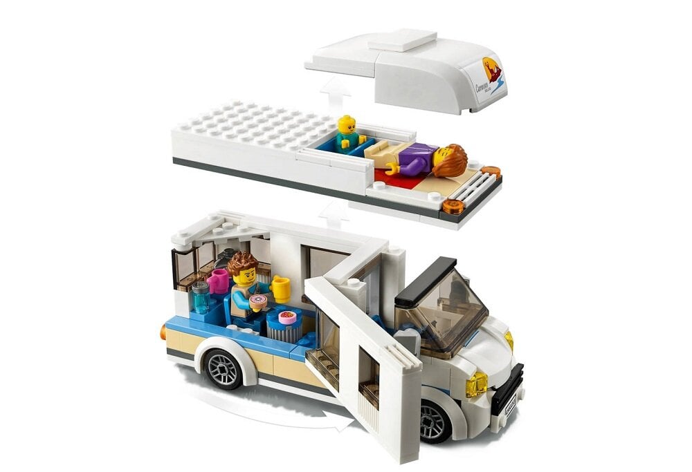 LEGO City Wakacyjny Kamper 60283 - dbałość o najmniejsze szczegóły ciekawe wyposażenie