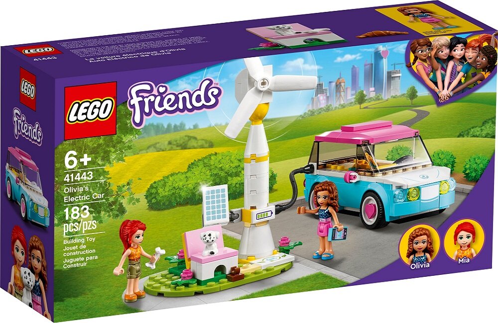 LEGO Friends Samochód elektryczny Olivii 41443 Zabawa napędzana wyobraźnią nie zawiera żadnych elementów elektronicznych