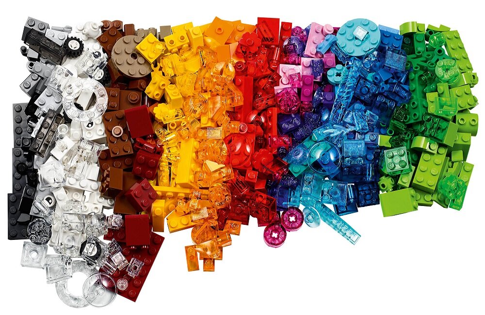 LEGO Classic Kreatywne przezroczyste klocki 11013 Kreatywna zabawa dla dziecka od czwartego roku życia 500 elementów
