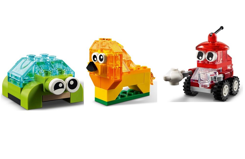 LEGO Classic Kreatywne przezroczyste klocki 11013 Wysoka jakość i bezpieczeństwo poddawane testom wytrzymałościowym