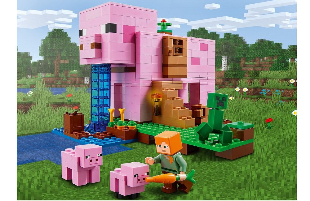 LEGO Minecraft Dom w kształcie świni 21170 Rozwój wielu ważnych umiejętności