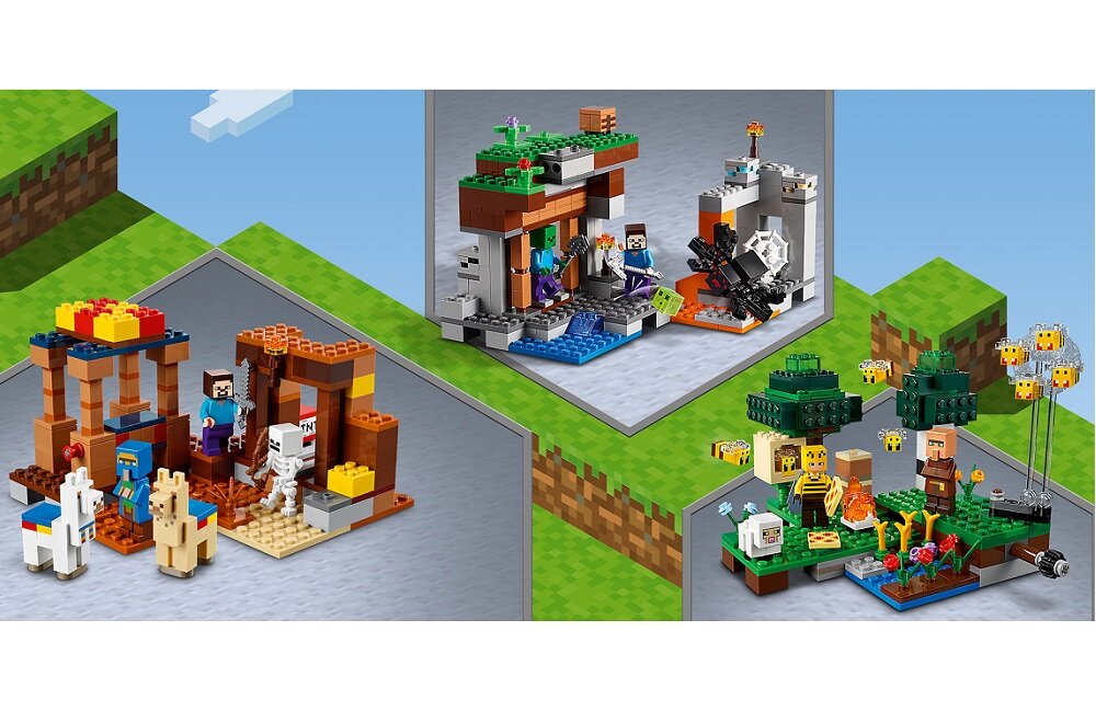 LEGO Minecraft Dom w kształcie świni 21170 Możliwości rozbudowy i łączenia z innymi zestawami