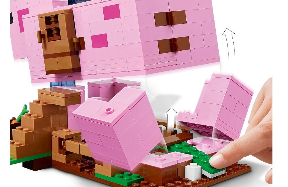 LEGO Minecraft Dom w kształcie świni 21170 Spełnianie rygorystycznych standardów branżowych od 8 roku życia