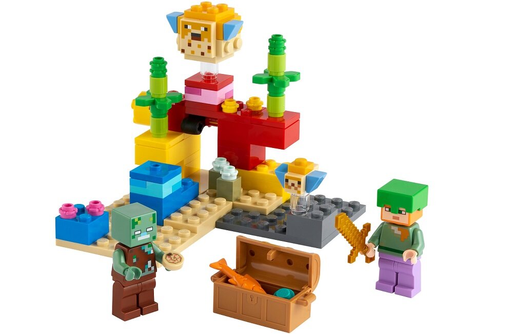LEGO Minecraft Rafa koralowa 21164 Możliwość rozbudowy i łączenia z innymi zestawami solidny zestaw