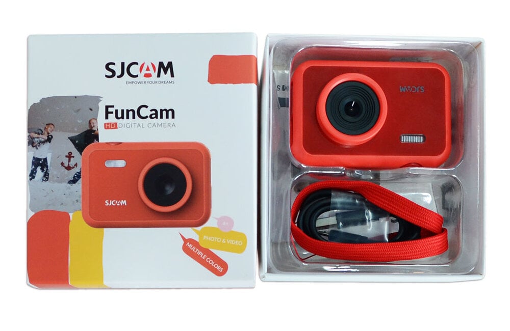 Kamera sportowa SJCAM FunCam Czerwony zestaw