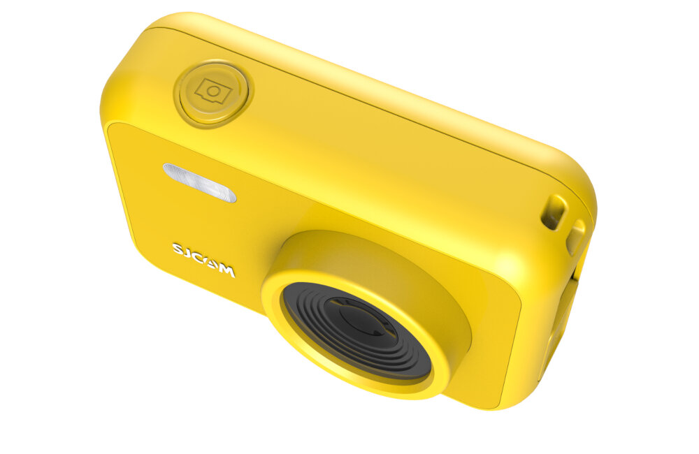 Kamera sportowa SJCAM FunCam Żółty włącznik zasilania przełączniki przyciski wyświetlacz