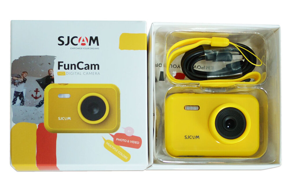 Kamera sportowa SJCAM FunCam Żółty zestaw