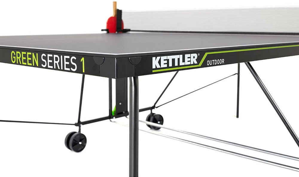 Stół do tenisa stołowego KETTLER Outdoor K1 dla początkujących graczy z wysokiej jakości materiałów nadaje się nazewnątrz