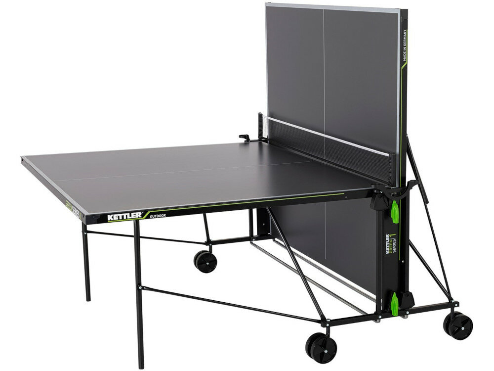 Stół do tenisa stołowego KETTLER Outdoor K1 rozkłada się w systemie twist handle