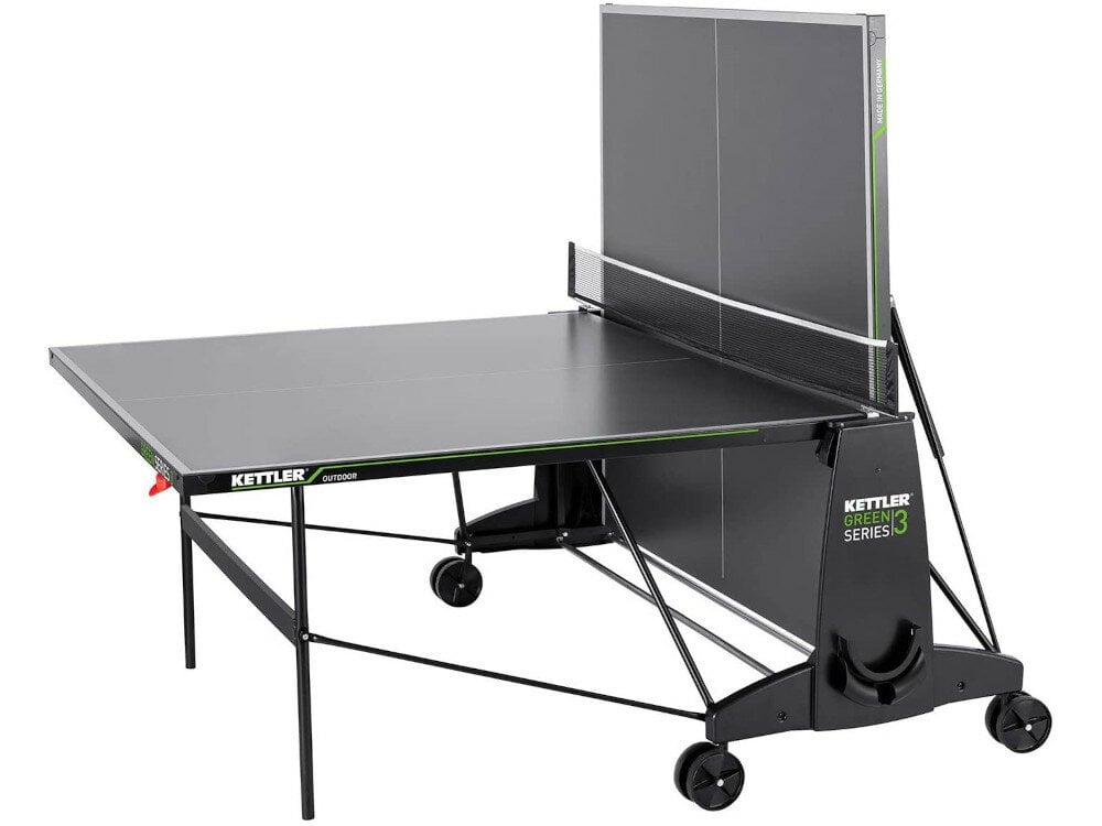 Stół do tenisa stołowego KETTLER Outdoor K3 możliwość złożenia połowy stołu samodzielne trenowanie