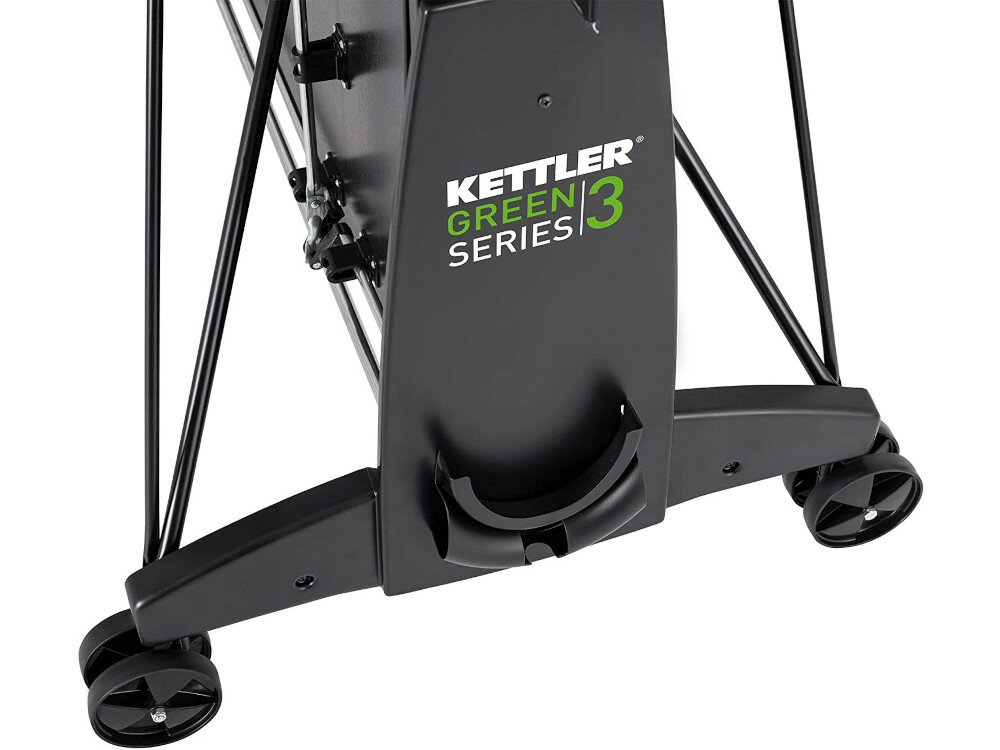 Stół do tenisa stołowego KETTLER Outdoor K3 koła cztery podwójne skrętne automatyczna blokada jednoczesne rozkładanie obu stron stołu
