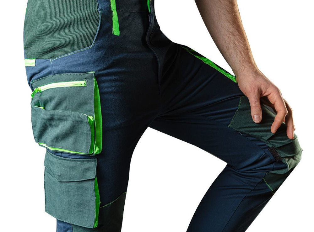 Spodnie robocze NEO TOOLS 81-226-S (rozmiar S/48) Wzmocnione kolana Obszary narażone na przetarcia wzmocnienie materiał Cordura® wbudowane kieszenie na nakolanniki  ochrona zastosowanie