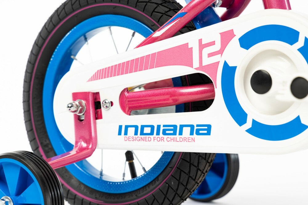 Rower INDIANA Roxy Kid 12 różowy kółka boczne