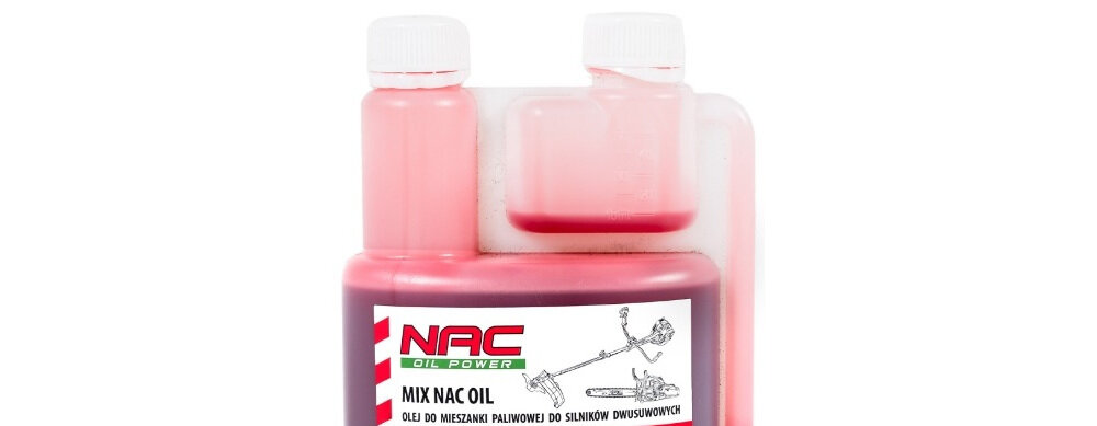 Olej NAC Mix 0,5 L dozownik zaawansowane technologicznie formuły najwyższej jakości surowce gwarancja trwałości i płynnej pracy silnika specjalne dodatki zapobiegają dymieniu detergenty czystość we wnętrzu silnika