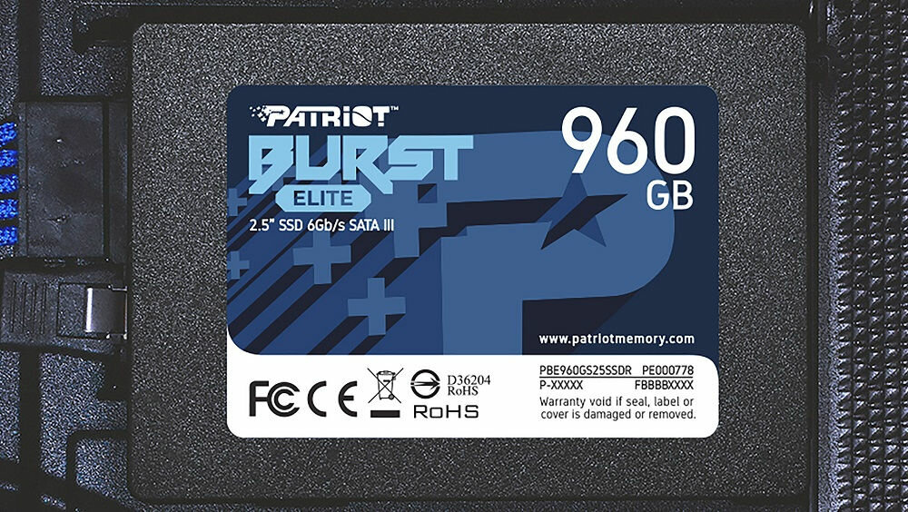 DYSK SSD PATRIOT BURST ELITE 960GB 2,5 SATA III - Złącze SATA III wysoka przepustowość szybkie prędkości zapisu i odczytu 350 MB/s 450 MB/s